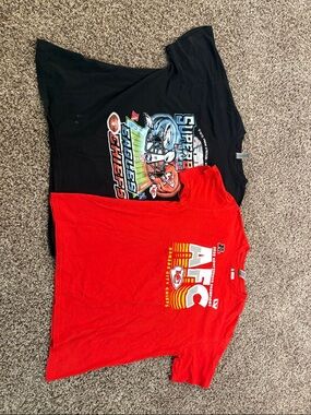 Kansas City Chiefs Red AFC champions T-Shirt 2020 Large & Super Bowl 57 shirt XL
